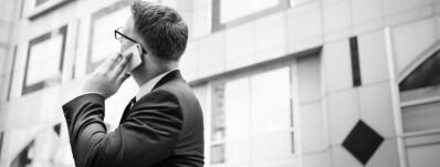 Business Man Working Talking Phone Concept Business Man Working Talking Phone Concept
